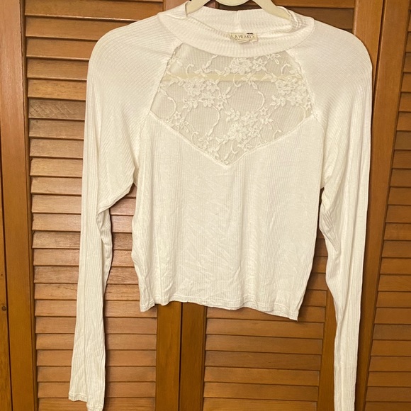 La Hearts Tops - WHITE CROPPED TOP